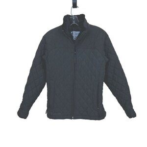 Columbia Women's Quilted Jacket Faux Fur Collar Gray Size S